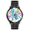 Image of Mens 40Mm / Metal Link Amour De La Musique Les Montres Fantaisies Montre Amour De La Musique Montre Aiguille Fantaisie Montre Bague