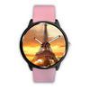 Image of Mens 40Mm / Pink Eiffel Tower Watches Fashion Les Montres Fantaisies Montre Tour Eiffel Montre Aiguille Fantaisie Watch Custom Made