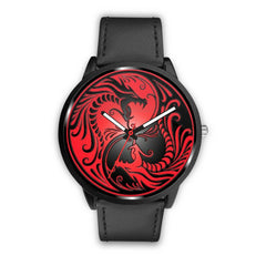 Mens 40Mm / Black Dragon Fashion Les Montres Fantaisies Montre Dragon Rouge Montre Aiguille Fantaisie Watch Custom Made