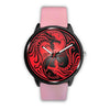 Image of Mens 40Mm / Pink Dragon Fashion Les Montres Fantaisies Montre Dragon Rouge Montre Aiguille Fantaisie Watch Custom Made