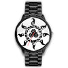 Image of Mens 40Mm / Metal Link Fashion Les Montres Fantaisies Montre Cool Peace Montre Aiguille Fantaisie Montre Bague Fantaisie Watch Custom Made