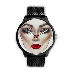 Mens 40Mm / Metal Mesh Fashion Femme Girly Les Montres Fantaisies Montre Visage Glamour Watch Custom Made