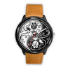 Image of Mens 40Mm / Brown Fashion Girly Les Montres Fantaisies Montre Ying-Yang Roses Montre Aiguille Fantaisie Watch Custom Made