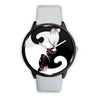 Image of Mens 40Mm / White Animal Animaux Chat Chat Mignon Cute Cats Watch Custom Made