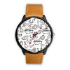 Image of Mens 40Mm / Brown Animaux Chien Dog Funny Dog Les Montres Fantaisies Watch Custom Made