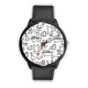 Image of Mens 40Mm / Black Animaux Chien Dog Funny Dog Les Montres Fantaisies Watch Custom Made