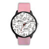 Image of Mens 40Mm / Pink Animaux Chien Dog Funny Dog Les Montres Fantaisies Watch Custom Made