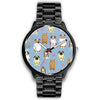 Image of Mens 40Mm / Metal Link Animaux Cartoon Dogs Les Montres Fantaisies Montre Aiguille Fantaisie Watch Custom Made