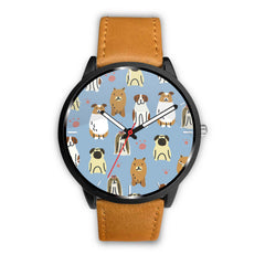 Mens 40Mm / Brown Animaux Cartoon Dogs Les Montres Fantaisies Montre Aiguille Fantaisie Watch Custom Made