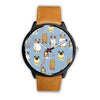 Image of Mens 40Mm / Brown Animaux Cartoon Dogs Les Montres Fantaisies Montre Aiguille Fantaisie Watch Custom Made