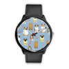 Image of Mens 40Mm / Black Animaux Cartoon Dogs Les Montres Fantaisies Montre Aiguille Fantaisie Watch Custom Made