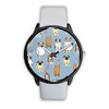 Image of Mens 40Mm / White Animaux Cartoon Dogs Les Montres Fantaisies Montre Aiguille Fantaisie Watch Custom Made