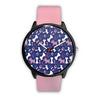 Image of Mens 40Mm / Pink Chien Dogs Fantaisies Les Montres Fantaisies Montre Watch Custom Made