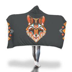 Couverture À Capuche Loup Wolf Hooded Blanket Custom Made