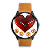 Image of Mens 40Mm / Brown Coeur Fashion Les Montres Fantaisies Love Montre Watch Custom Made